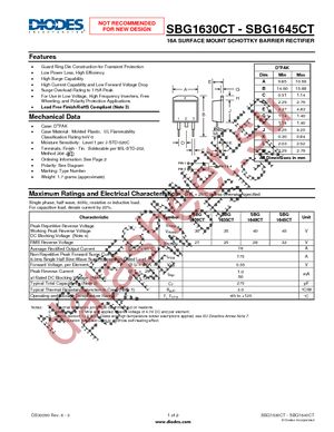 SBG1630CT-T-F datasheet  